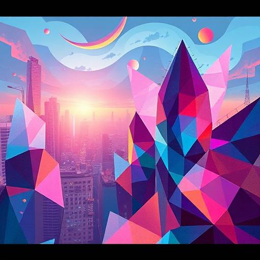 EP cover for 'Urban Dreams' by Beat Collective, featuring abstract geometric shapes and vibrant colors.